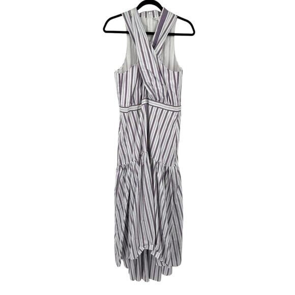 Veronica Beard Dress Radley striped halter maxi size 10 - Picture 2 of 9